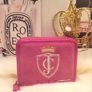 Juicy Couture Pink Velour Bling Wallet! *Rare*